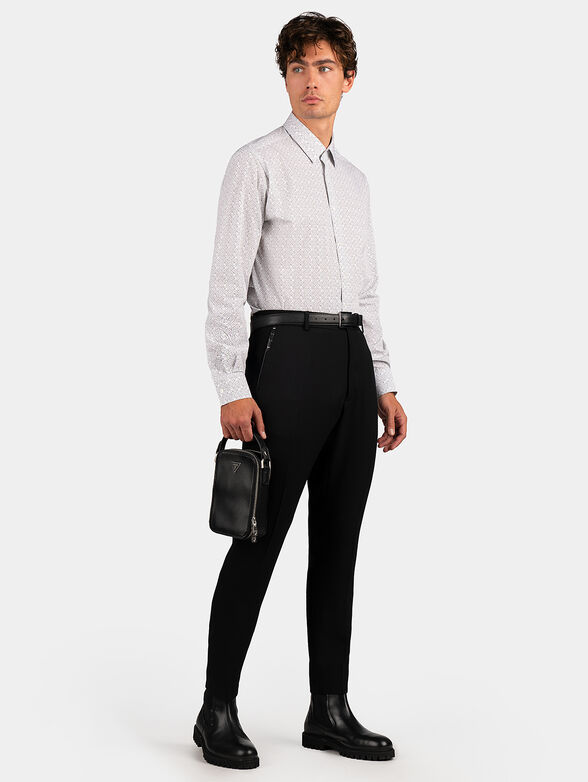 Cotton shirt with logo print - 2