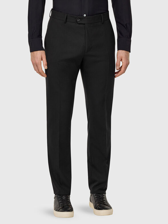 Straight wool trousers - 1