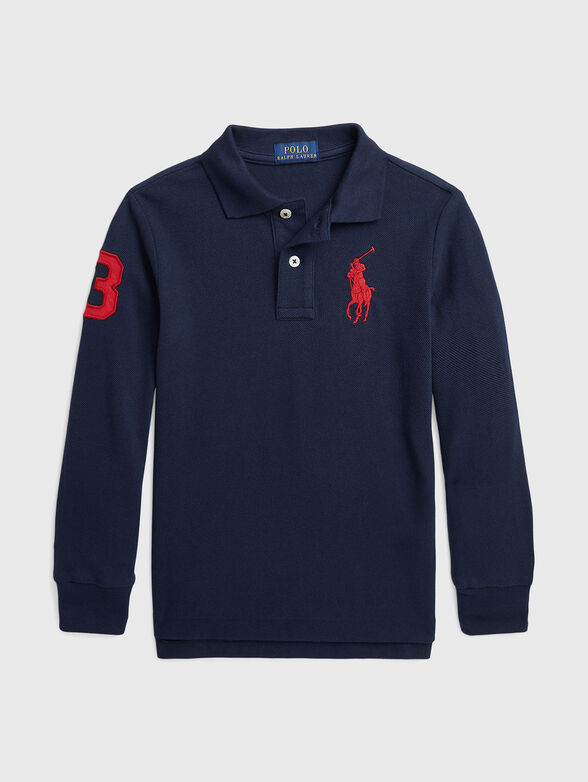 Long-sleeve blouse with contrasting logo - 1