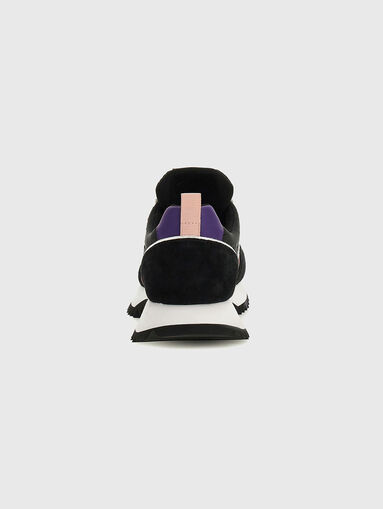 Black sports shoes with suede details - 3