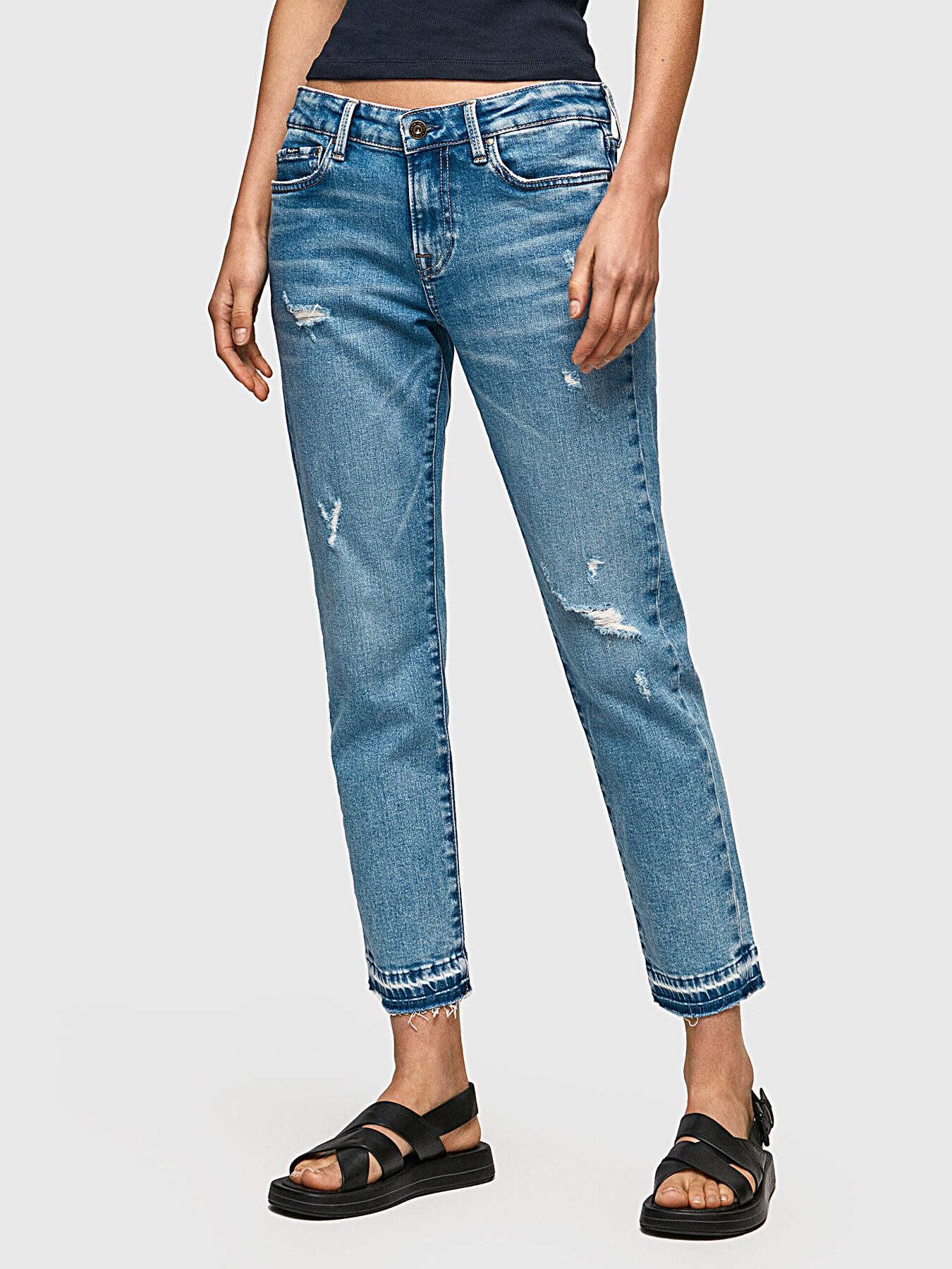 JOLIE blue jeans with chopped effect brand Pepe Jeans Globalbrandsstore en