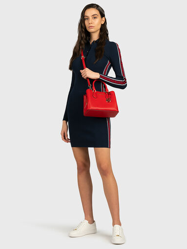 Logo tape polo dress - 5