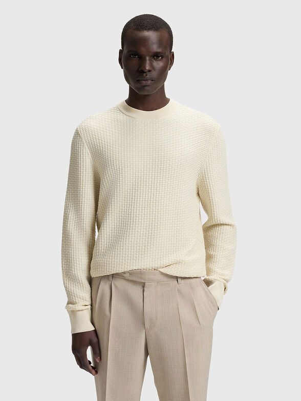 Knitted cotton sweater - 1