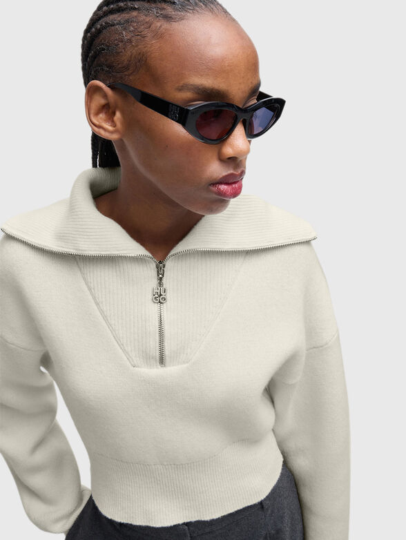 SHEVENI sweater with zip collar - 3