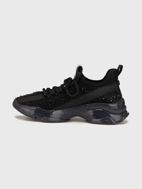 MAXIMA-R black sports shoes with rhinestones - 4