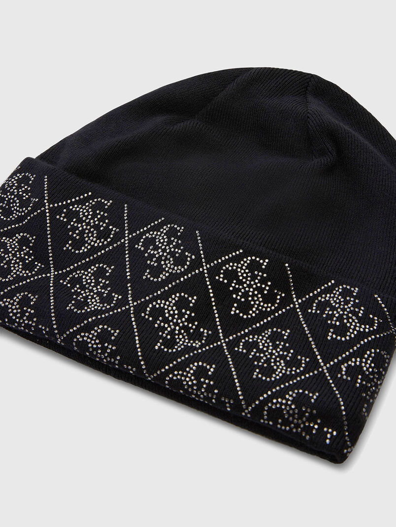 Hat with logo rhinestones - 3