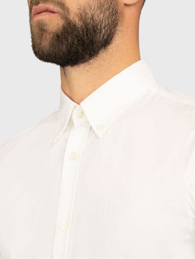 Slim cotton blend shirt - 4