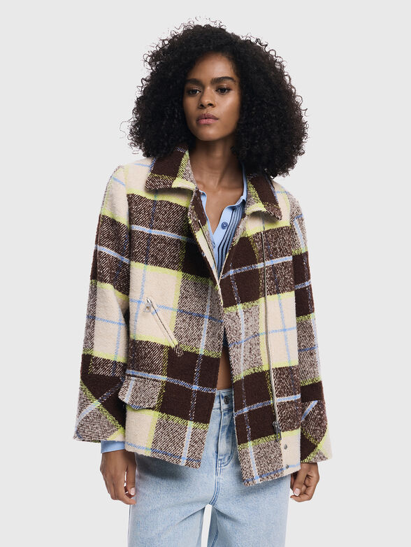 Checked short coat - 1