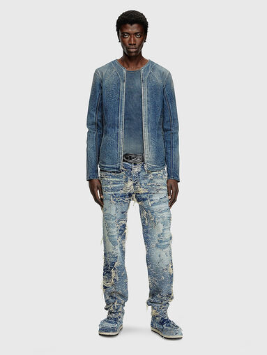 2023 D-FINITIVE-FSG straight leg jeans with accent rips - 5