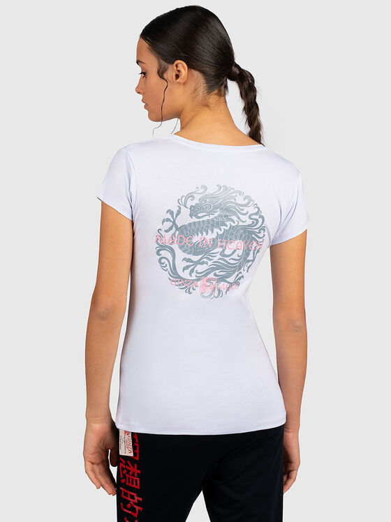 White t-shirt with prints - 2