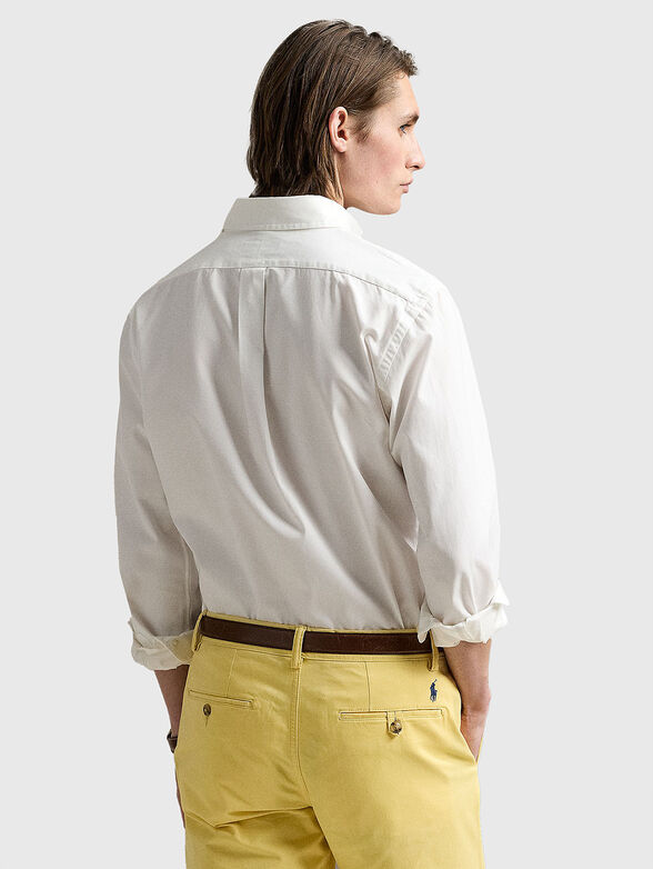 Cotton shirt with embroidered logo - 3