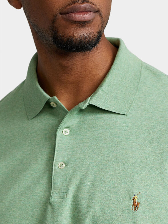 Polo shirt in green color with logo - 4