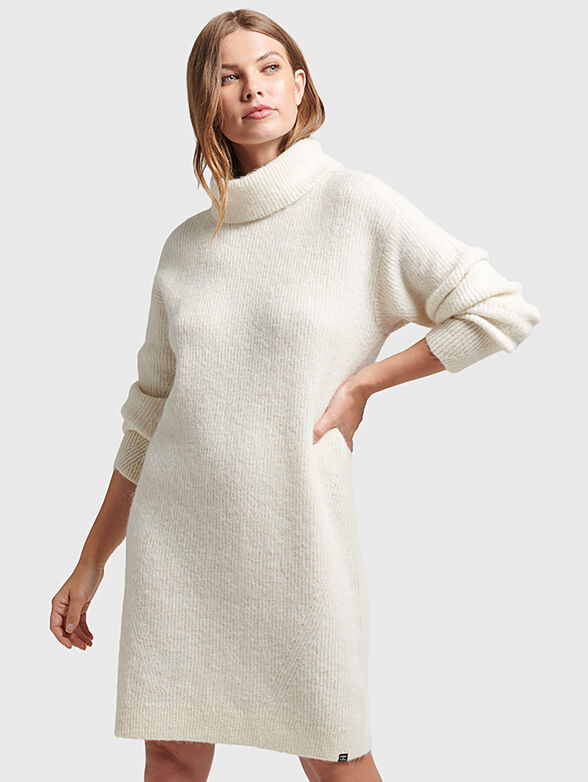 superdry knit dress Knitted mini with turtleneck collar brand — en size-16w