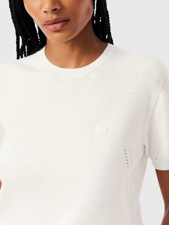 Cotton short sleeve sweater - 4