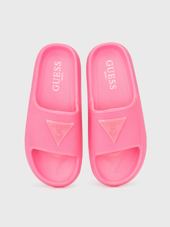 Pink slippers with triangular logo  - 6