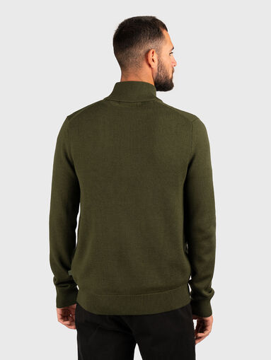 Merino wool cardigan with zip - 3