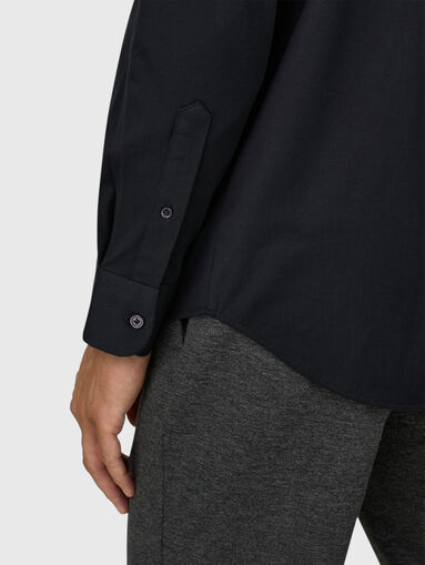 Black cotton and silk shirt - 4