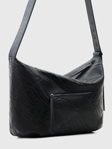 LOGORAMA black leather bag - 4