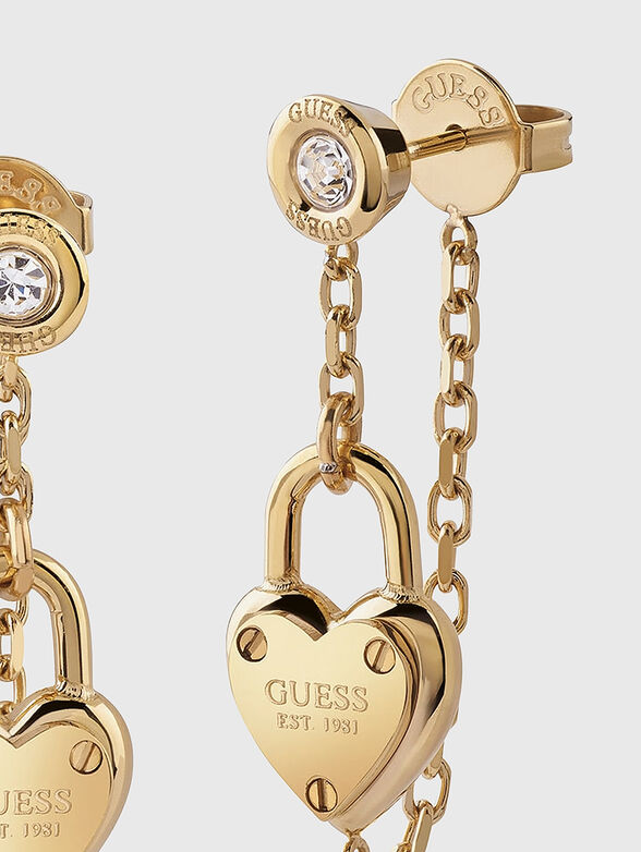 HEART LOCK earrings in gold - 2