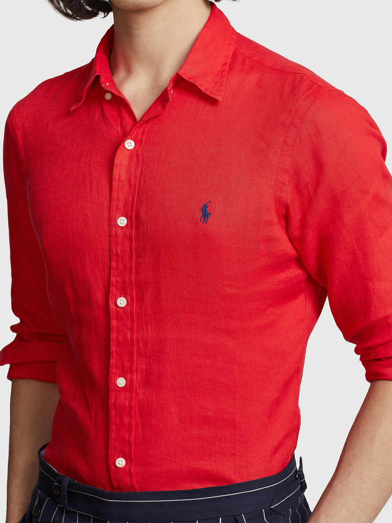 Ralph lauren red linen shirt shop