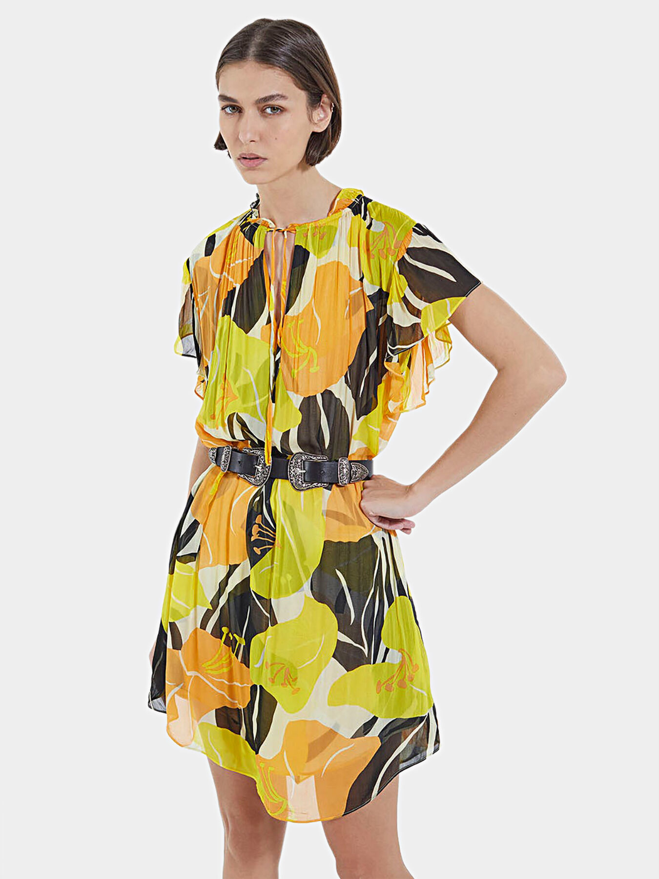 Kooples yellow dress clearance