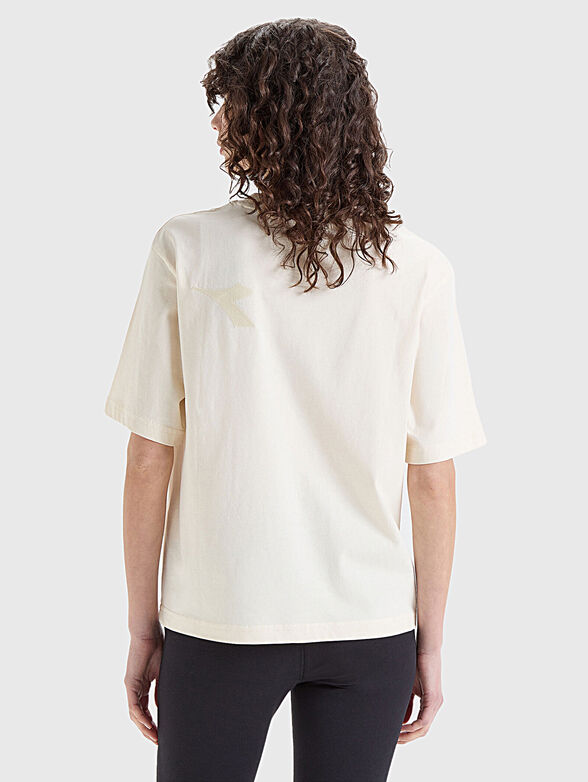 Black T-shirt with logo embroidery - 3