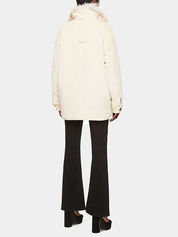 KATY jacket with faux fur collar - 3