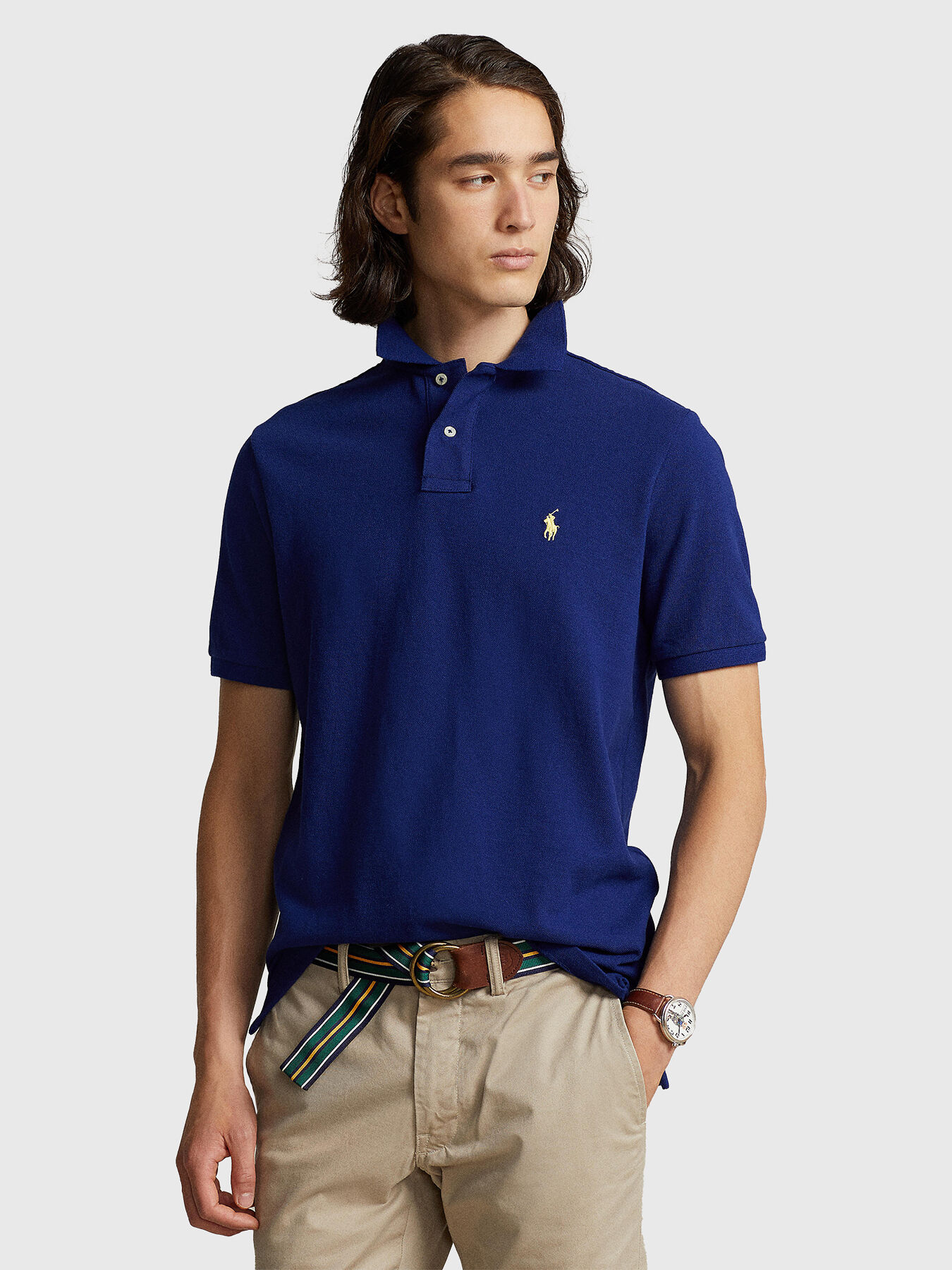 Polo-shirt with contrasting logo embroidery brand POLO RALPH