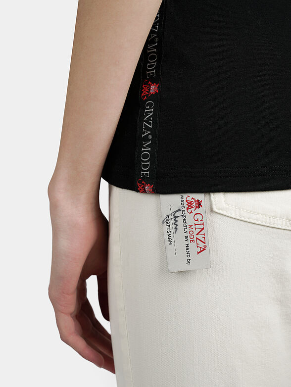 Black t-shirt with logo details - 6