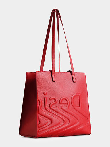 Black square bag with embossed logo - 3