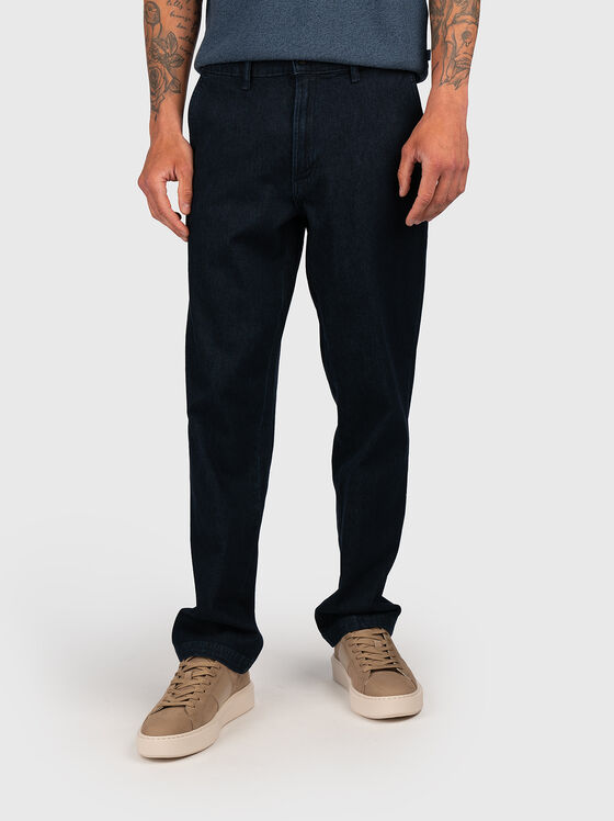 Дънки от ленен бленд - 1