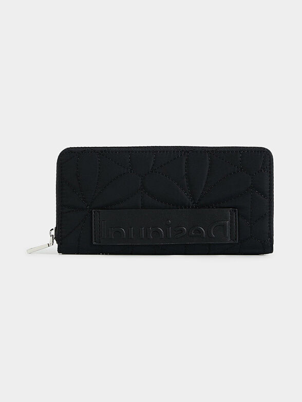Black wallet with logo patch - 1