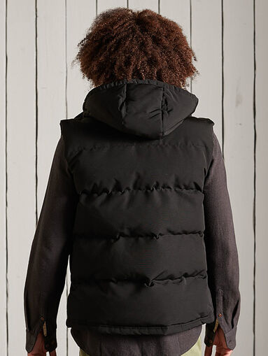 Hooded vest with buttons - 3