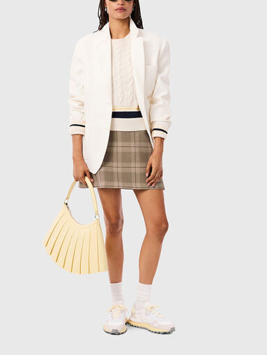 Cotton plaid mini skirt - 5