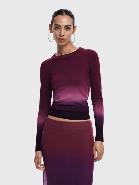 Sweater with oval neckline - 1