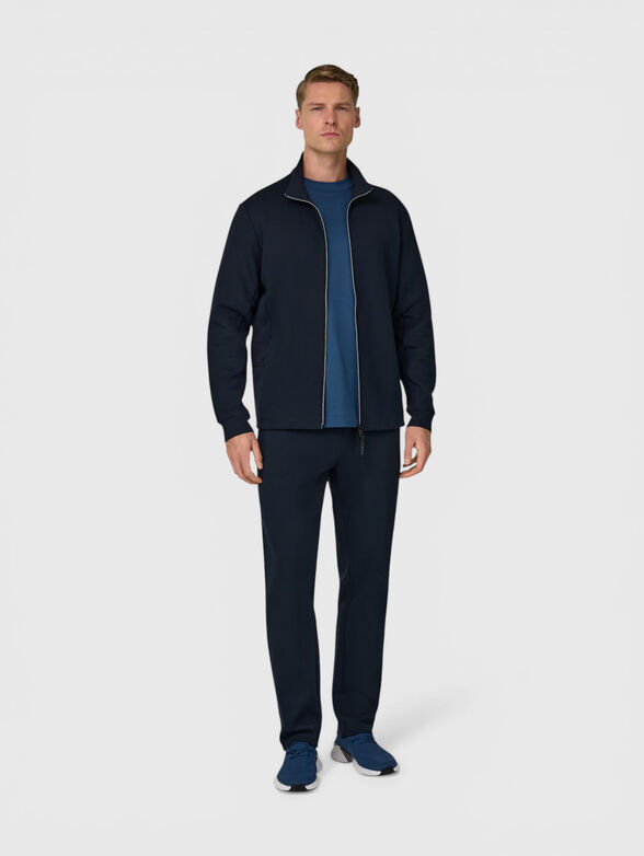 Cotton blend sweatshirt with zip - 2