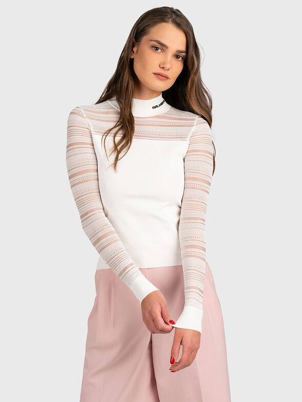 Sweater with embroidered logo detail - 1