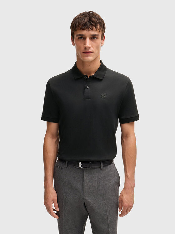 Cotton polo shirt with logo - 1