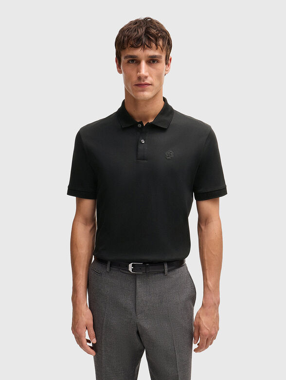 Cotton polo shirt with logo - 1
