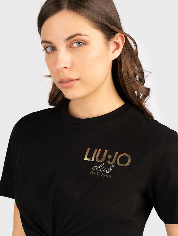 Cotton T-shirt with print - 3