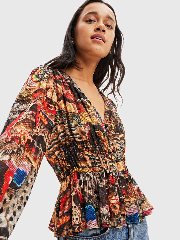 Multicolored blouse - 4
