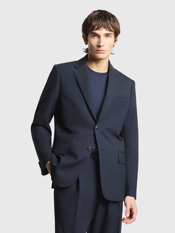 Single-breasted wool jacket - 1