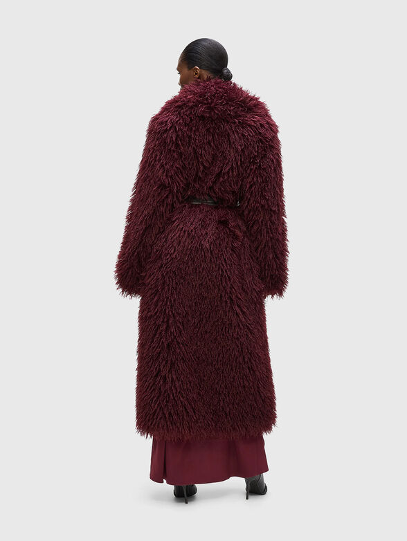 Long faux fur coat - 3