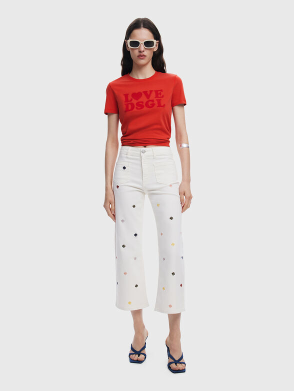 LUNA jeans with floral embroidery - 5
