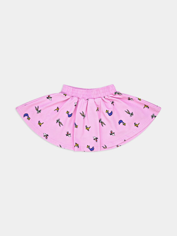 LANZE AOP pink skirt with print - 2
