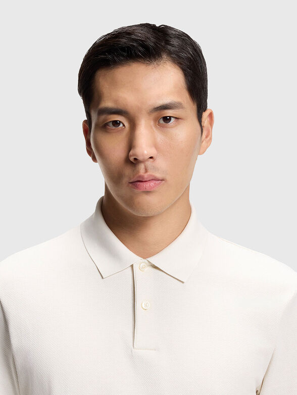 Navy blue cotton polo shirt - 4