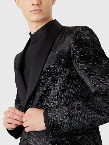 Floral velvet jacket - 4