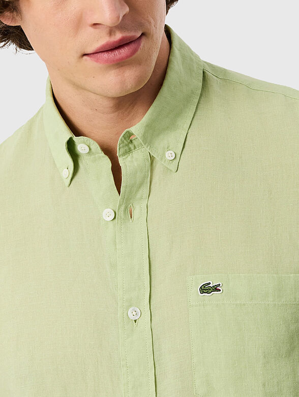 Pink linen shirt - 4