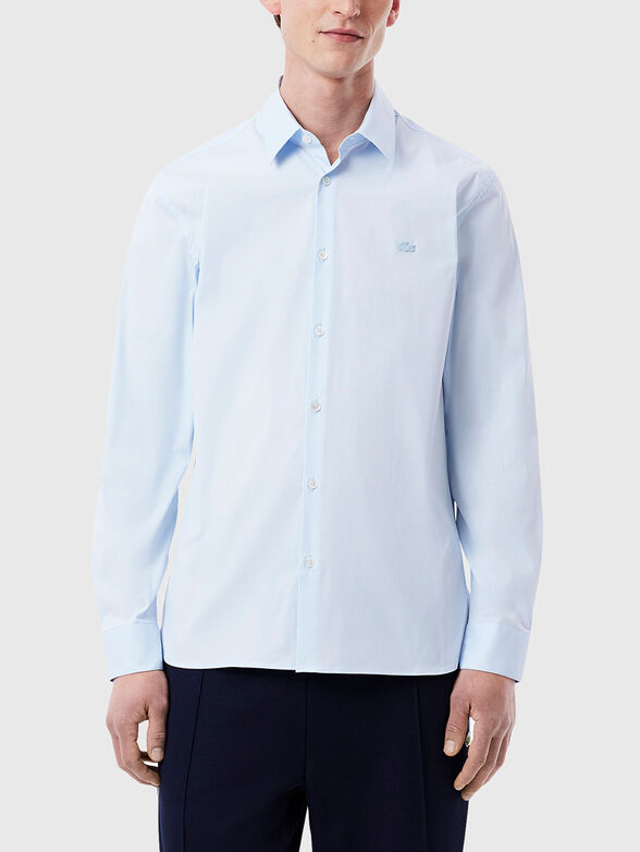 Black cotton poplin shirt - 1