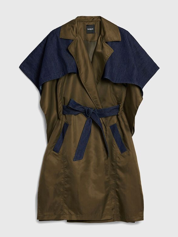 Trench coat with denim details - 4